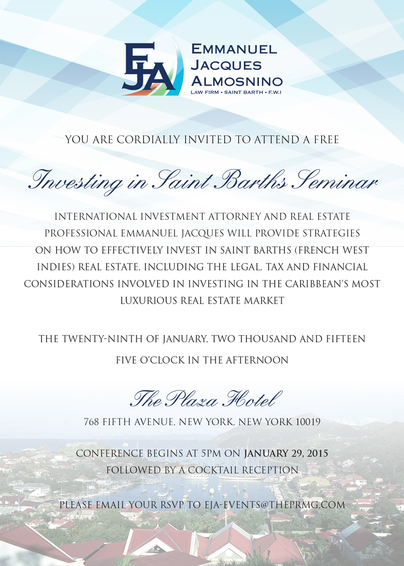 Saint Barths Investment Attorney EJA Real Estate